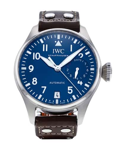 IWC Big Pilot s IW500916 Blue Arabic Dial Leather Strap